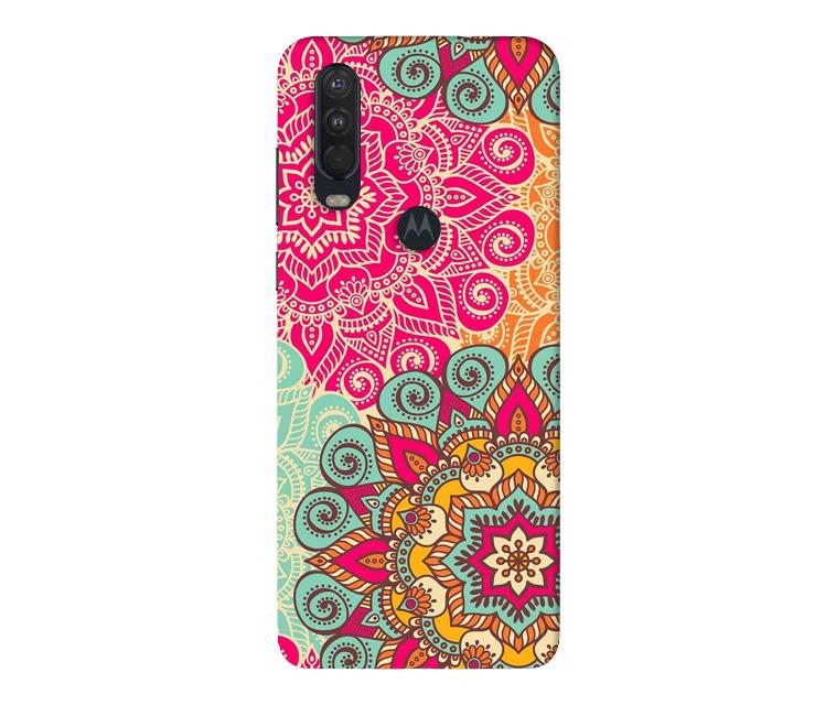 Rangoli art2 Mobile Back Case for Moto One Action (Design - 29) Rangoli art2 Case for Moto One Action