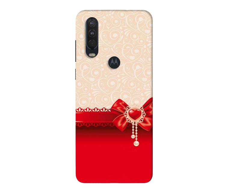 Gift Wrap3 Mobile Back Case for Moto One Action (Design - 36) Gift Wrap3 Case for Moto One Action