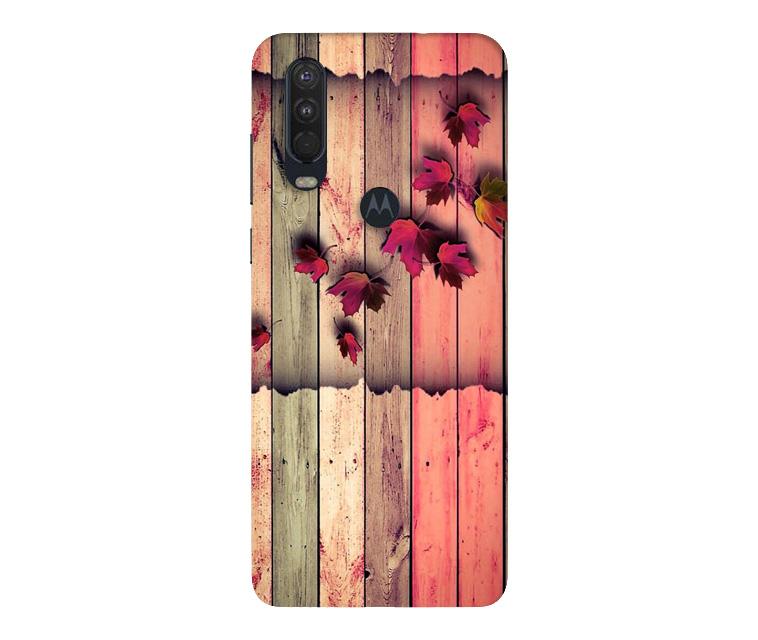 Wooden look2 Mobile Back Case for Moto One Action (Design - 56) Wooden look2 Case for Moto One Action