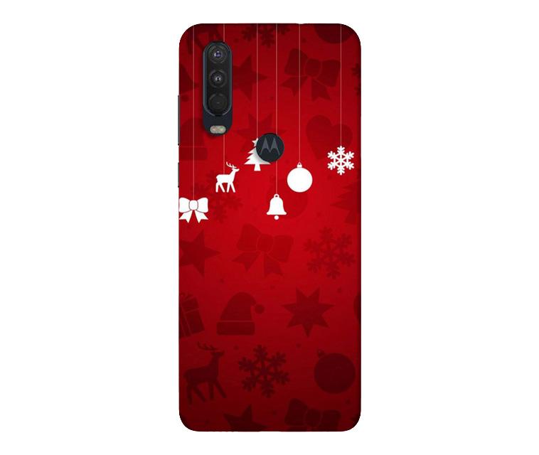 Christmas Mobile Back Case for Moto One Action (Design - 78) Christmas Case for Moto One Action