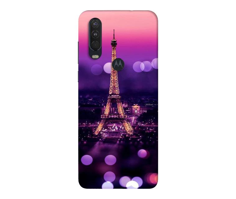 Eiffel Tower Mobile Back Case for Moto One Action (Design - 86) Eiffel Tower Case for Moto One Action