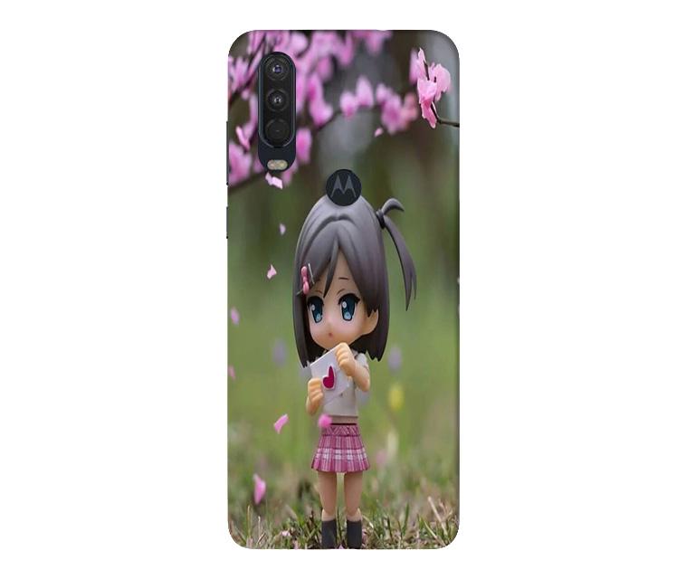 Cute Girl Mobile Back Case for Moto One Action (Design - 92) Cute Girl Case for Moto One Action