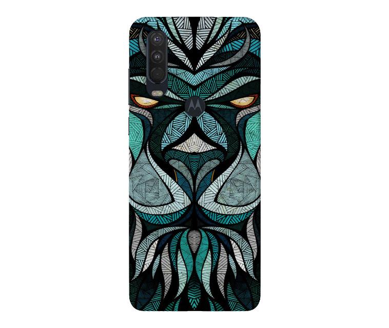 Lion Mobile Back Case for Moto One Action (Design - 97) Lion Case for Moto One Action