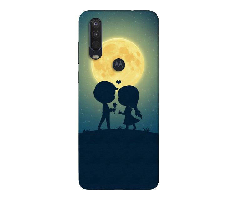 Love Couple Mobile Back Case for Moto One Action (Design - 109) Love Couple Case for Moto One Action (Design - 109)