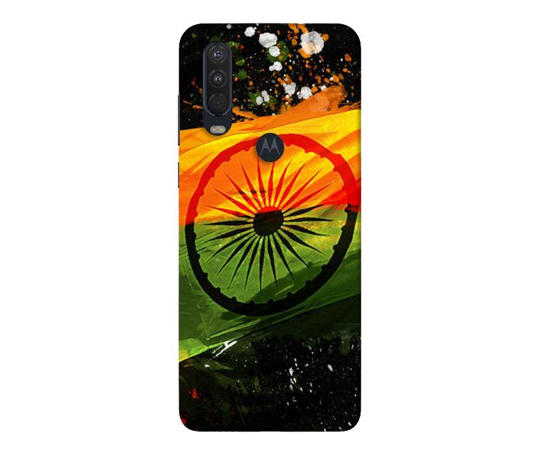 Indian Flag Mobile Back Case for Moto One Action (Design - 137) Indian Flag Case for Moto One Action (Design - 137)