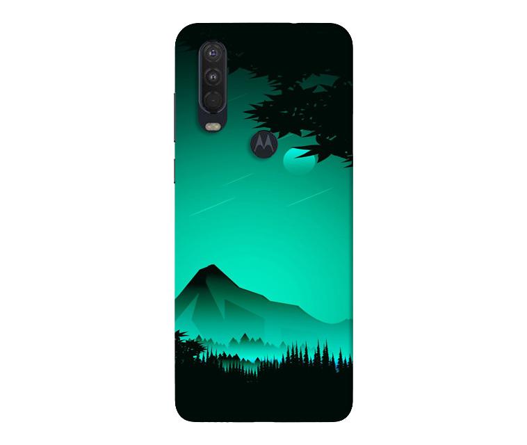 Moon Mountain Mobile Back Case for Moto One Action (Design - 204) Moon Mountain Case for Moto One Action (Design - 204)