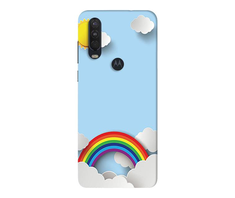 Rainbow Mobile Back Case for Moto One Action (Design - 225) Rainbow Case for Moto One Action (Design No. 225)