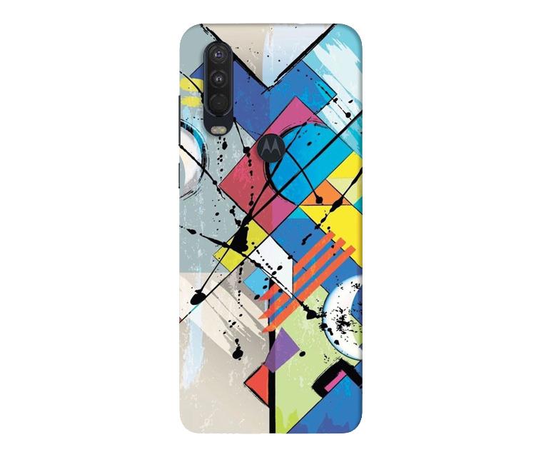 Modern Art Mobile Back Case for Moto One Action (Design - 235) Modern Art Case for Moto One Action (Design No. 235)