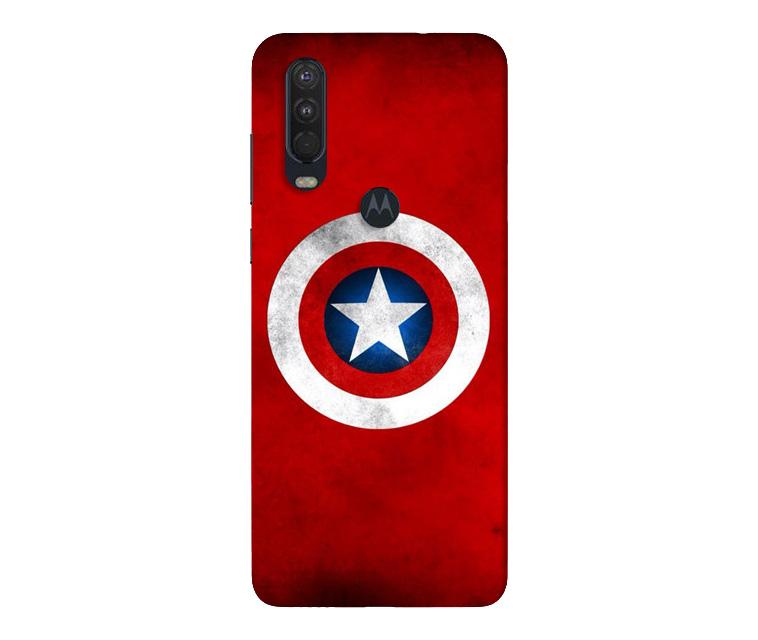 Captain America Mobile Back Case for Moto One Action (Design - 249) Captain America Case for Moto One Action (Design No. 249)
