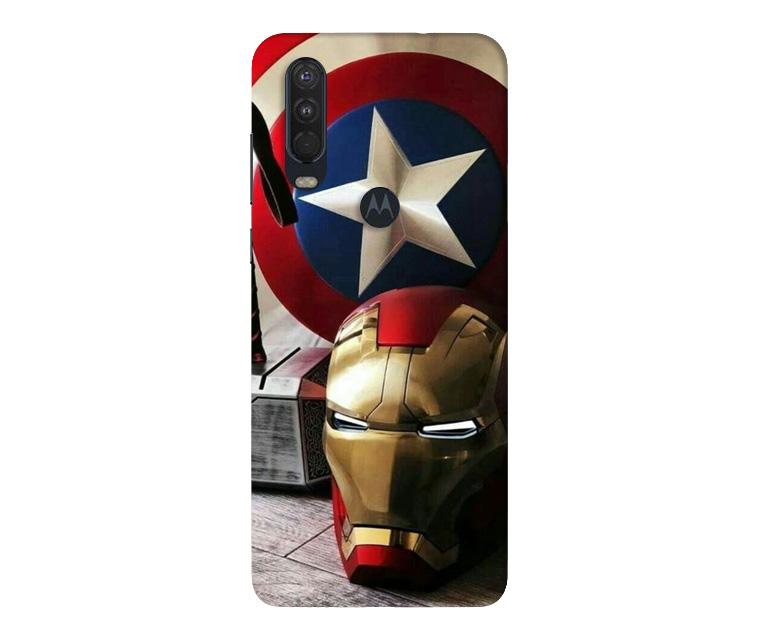 Ironman Captain America Mobile Back Case for Moto One Action (Design - 254) Ironman Captain America Case for Moto One Action (Design No. 254)