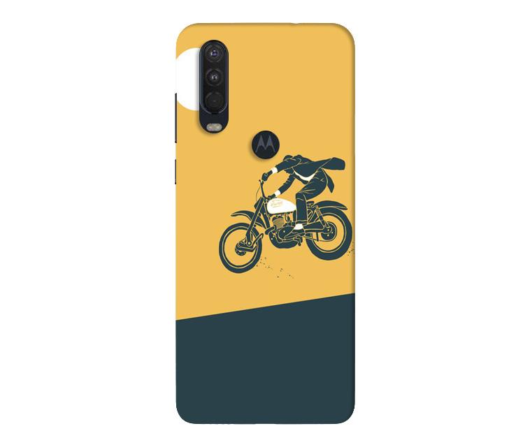 Bike Lovers Mobile Back Case for Moto One Action (Design - 256) Bike Lovers Case for Moto One Action (Design No. 256)