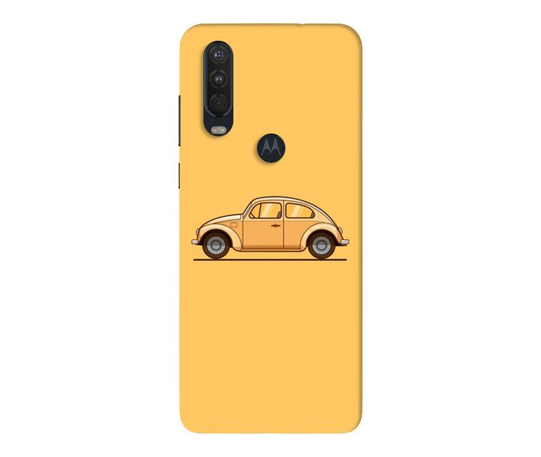 Vintage Car Mobile Back Case for Moto One Action (Design - 262) Vintage Car Case for Moto One Action (Design No. 262)