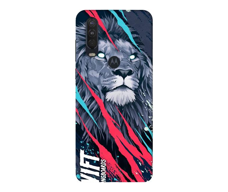 Lion Mobile Back Case for Moto One Action (Design - 278) Lion Case for Moto One Action (Design No. 278)
