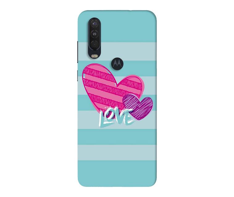 Love Mobile Back Case for Moto One Action (Design - 299) Love Case for Moto One Action (Design No. 299)