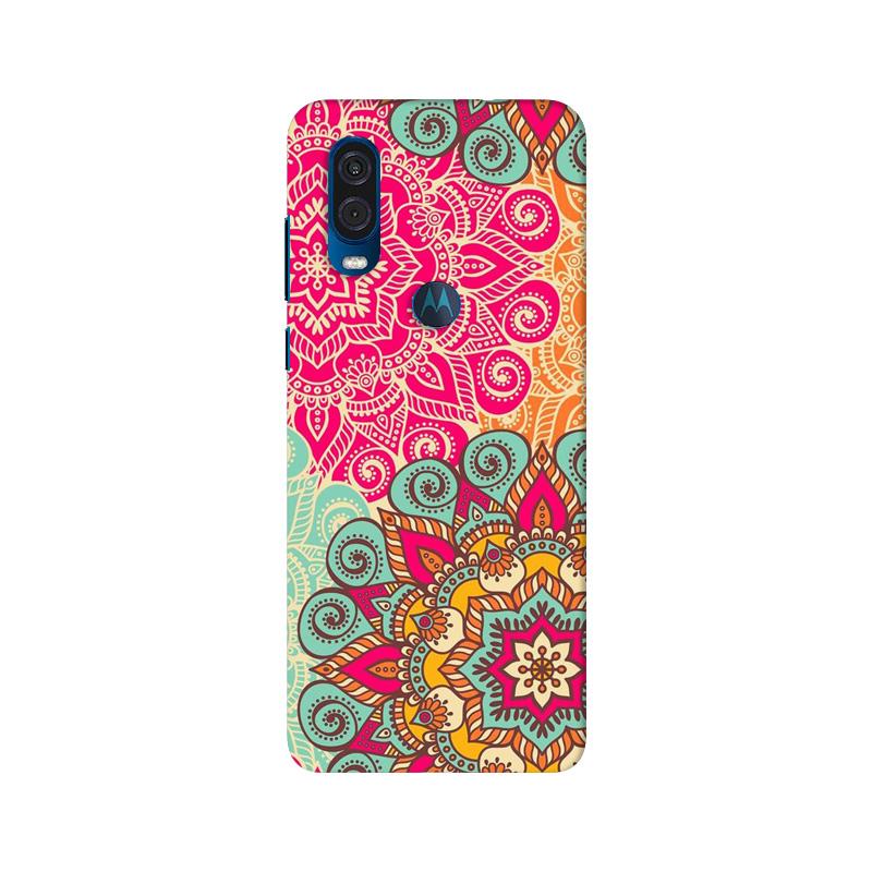 Rangoli art Mobile Back Case for Moto One Vision (Design - 6) Rangoli art Case for Moto One Vision