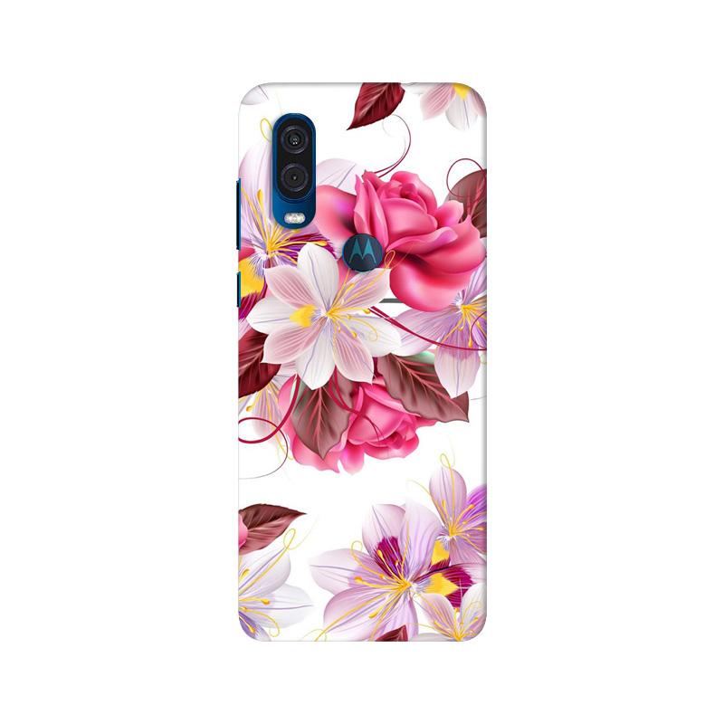 Beautiful flowers Mobile Back Case for Moto One Vision (Design - 23) Beautiful flowers Case for Moto One Vision