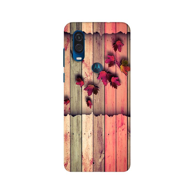 Wooden look2 Mobile Back Case for Moto One Vision (Design - 56) Wooden look2 Case for Moto One Vision