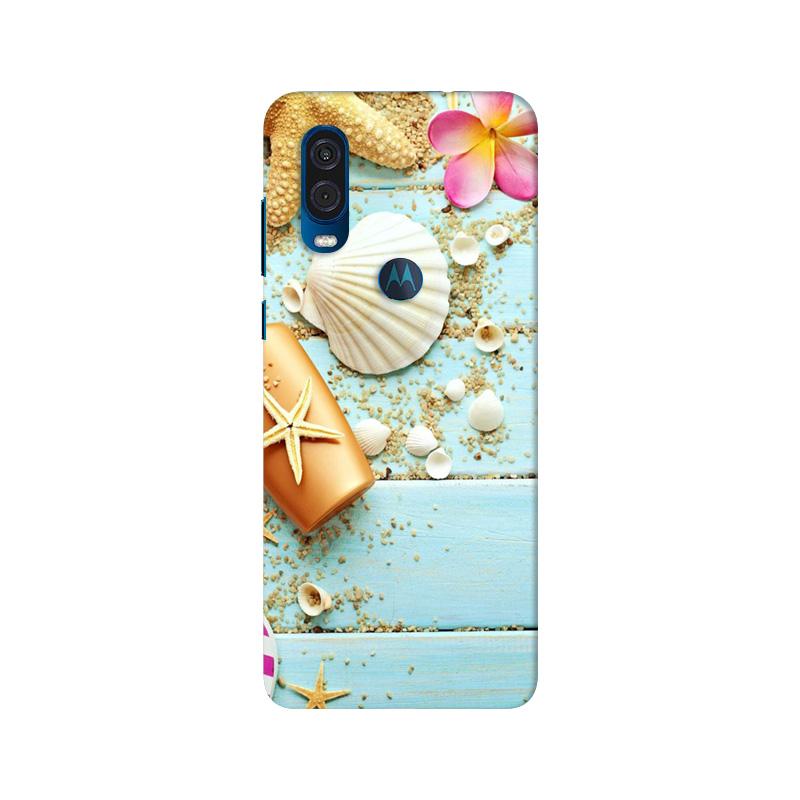 Sea Shells Mobile Back Case for Moto One Vision (Design - 63) Sea Shells Case for Moto One Vision
