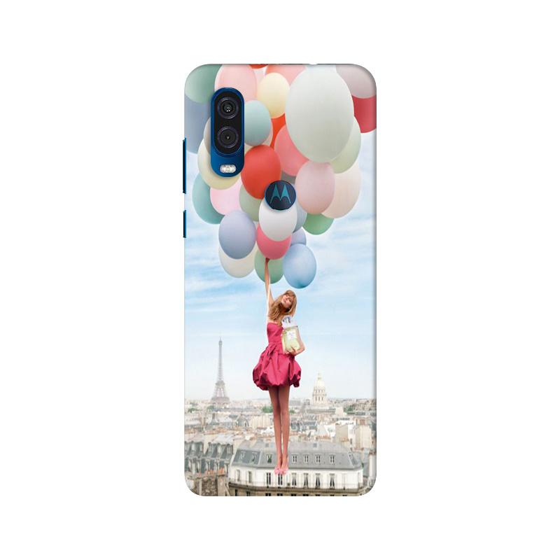 Girl with Baloon Mobile Back Case for Moto One Vision (Design - 84) Girl with Baloon Case for Moto One Vision