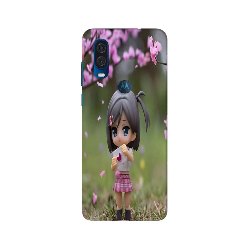 Cute Girl Mobile Back Case for Moto One Vision (Design - 92) Cute Girl Case for Moto One Vision