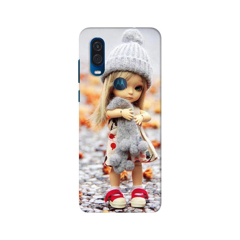 Cute Doll Mobile Back Case for Moto One Vision (Design - 93) Cute Doll Case for Moto One Vision