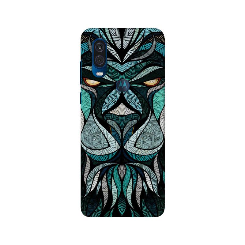 Lion Mobile Back Case for Moto One Vision (Design - 97) Lion Case for Moto One Vision
