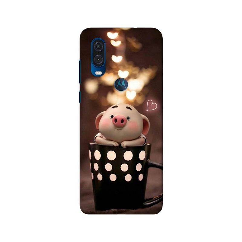 Cute Bunny Mobile Back Case for Moto One Vision (Design - 213) Cute Bunny Case for Moto One Vision (Design No. 213)