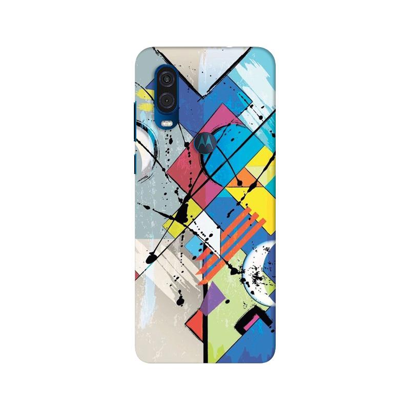 Modern Art Mobile Back Case for Moto One Vision (Design - 235) Modern Art Case for Moto One Vision (Design No. 235)