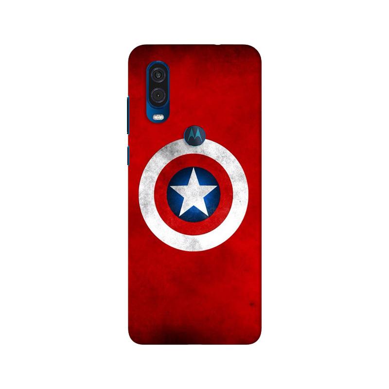 Captain America Mobile Back Case for Moto One Vision (Design - 249) Captain America Case for Moto One Vision (Design No. 249)