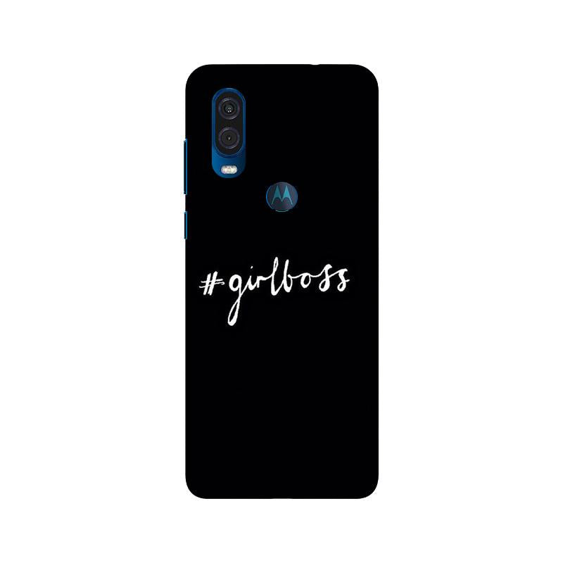 #GirlBoss Mobile Back Case for Moto One Vision (Design - 266) #GirlBoss Case for Moto One Vision (Design No. 266)