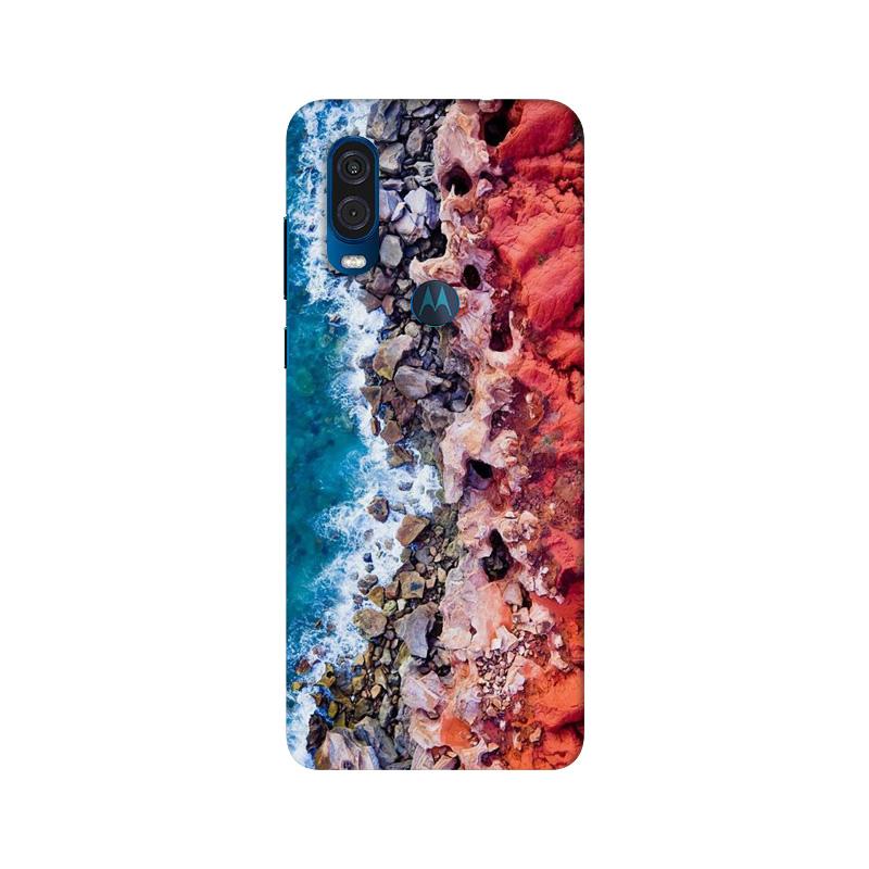 Sea Shore Mobile Back Case for Moto One Vision (Design - 273) Sea Shore Case for Moto One Vision (Design No. 273)