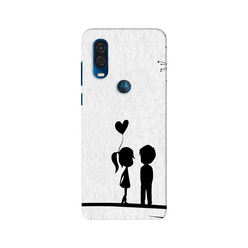 Cute Kid Couple Mobile Back Case for Moto One Vision (Design - 283) Cute Kid Couple Case for Moto One Vision (Design No. 283)