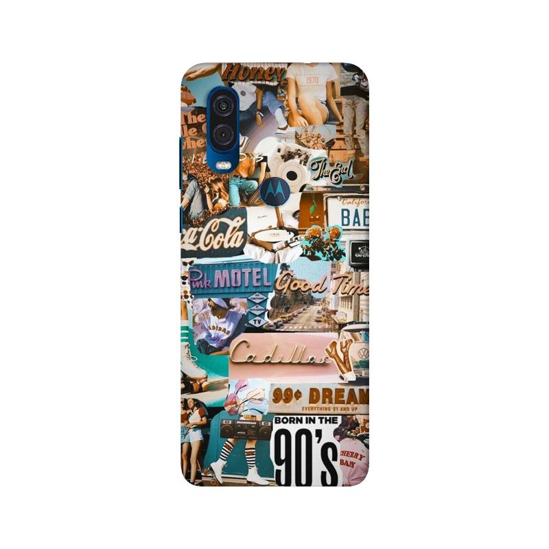 Vintage Design Mobile Back Case for Moto One Vision (Design - 284) Vintage Design Case for Moto One Vision (Design No. 284)