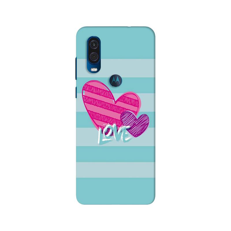 Love Mobile Back Case for Moto One Vision (Design - 299) Love Case for Moto One Vision (Design No. 299)