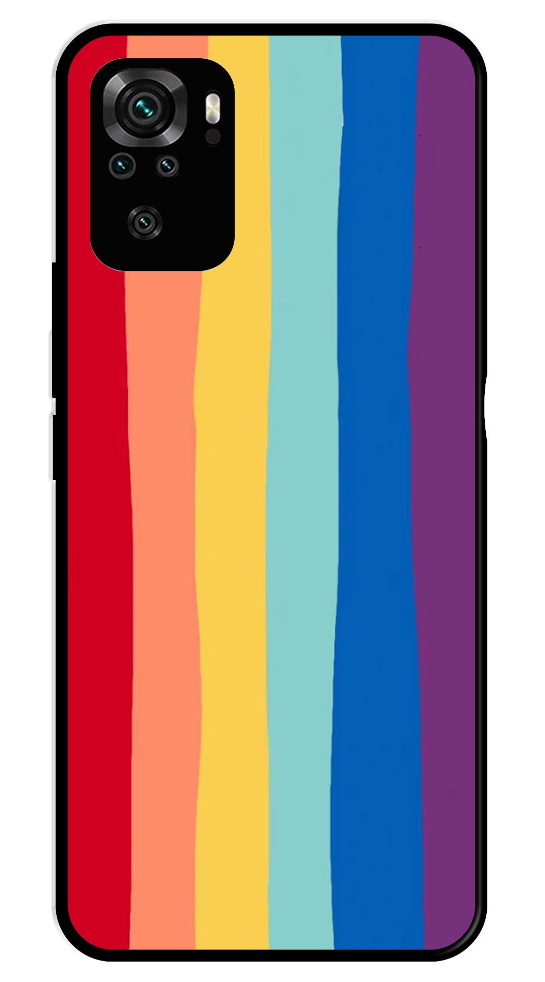 Rainbow MultiColor Metal Mobile Case for Redmi Note 10 Rainbow MultiColor Metal Mobile Case for Redmi Note 10 (Design No -03)