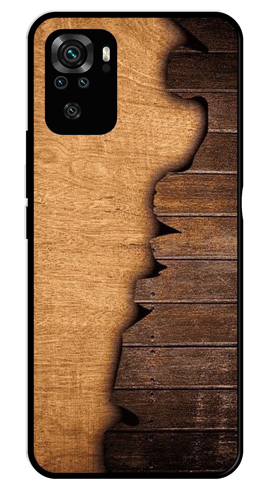 Wooden Design Metal Mobile Case for Redmi Note 10 Wooden Design Metal Mobile Case for Redmi Note 10 (Design No -13)