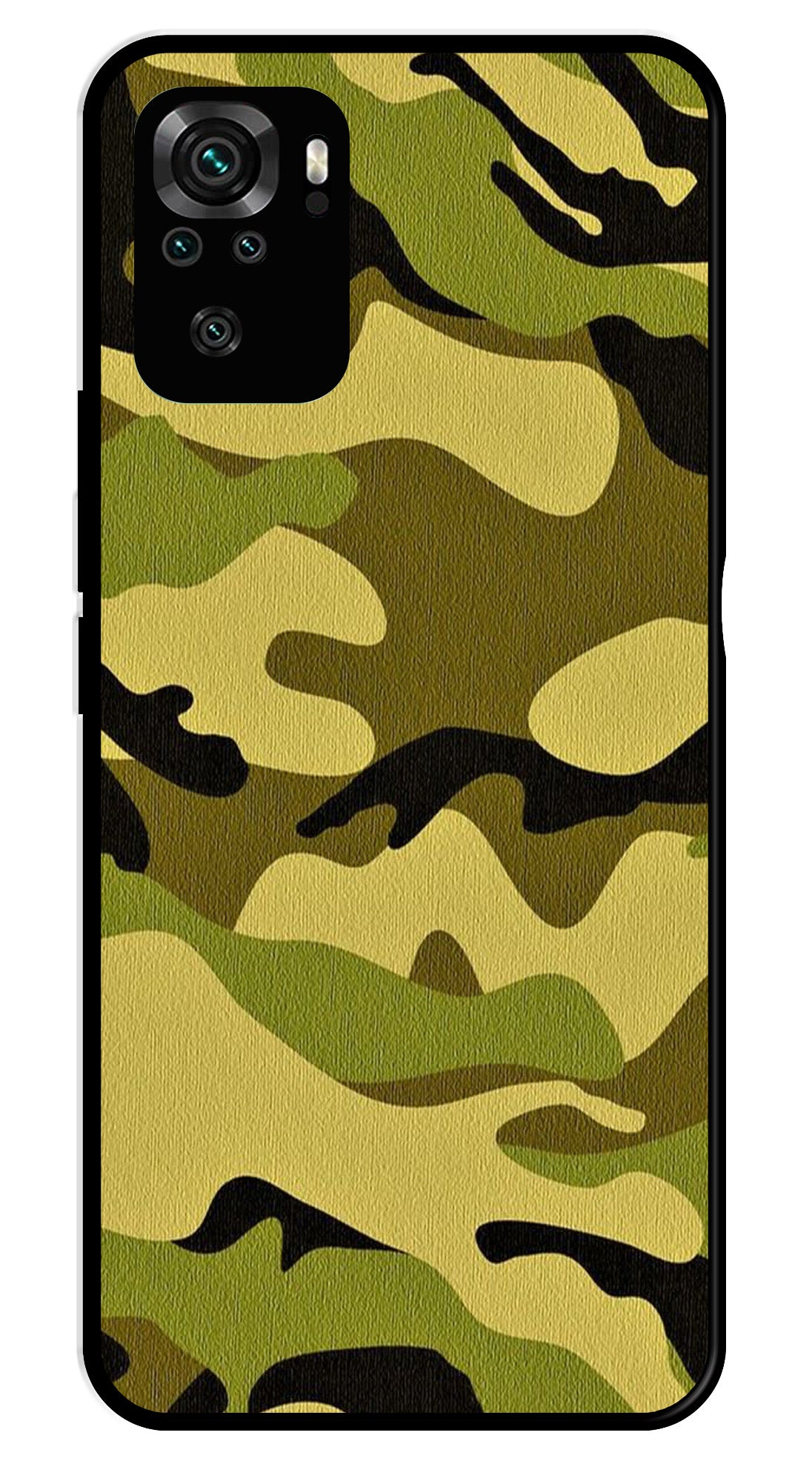 Army Pattern Metal Mobile Case for Redmi Note 10 Army Pattern Metal Mobile Case for Redmi Note 10 (Design No -35)