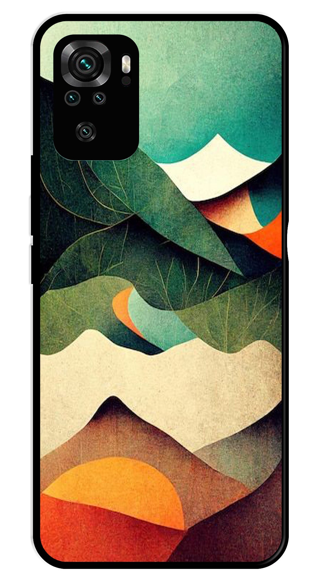 MultiColor Pattern Metal Mobile Case for Redmi Note 10 MultiColor Pattern Metal Mobile Case for Redmi Note 10 (Design No -43)