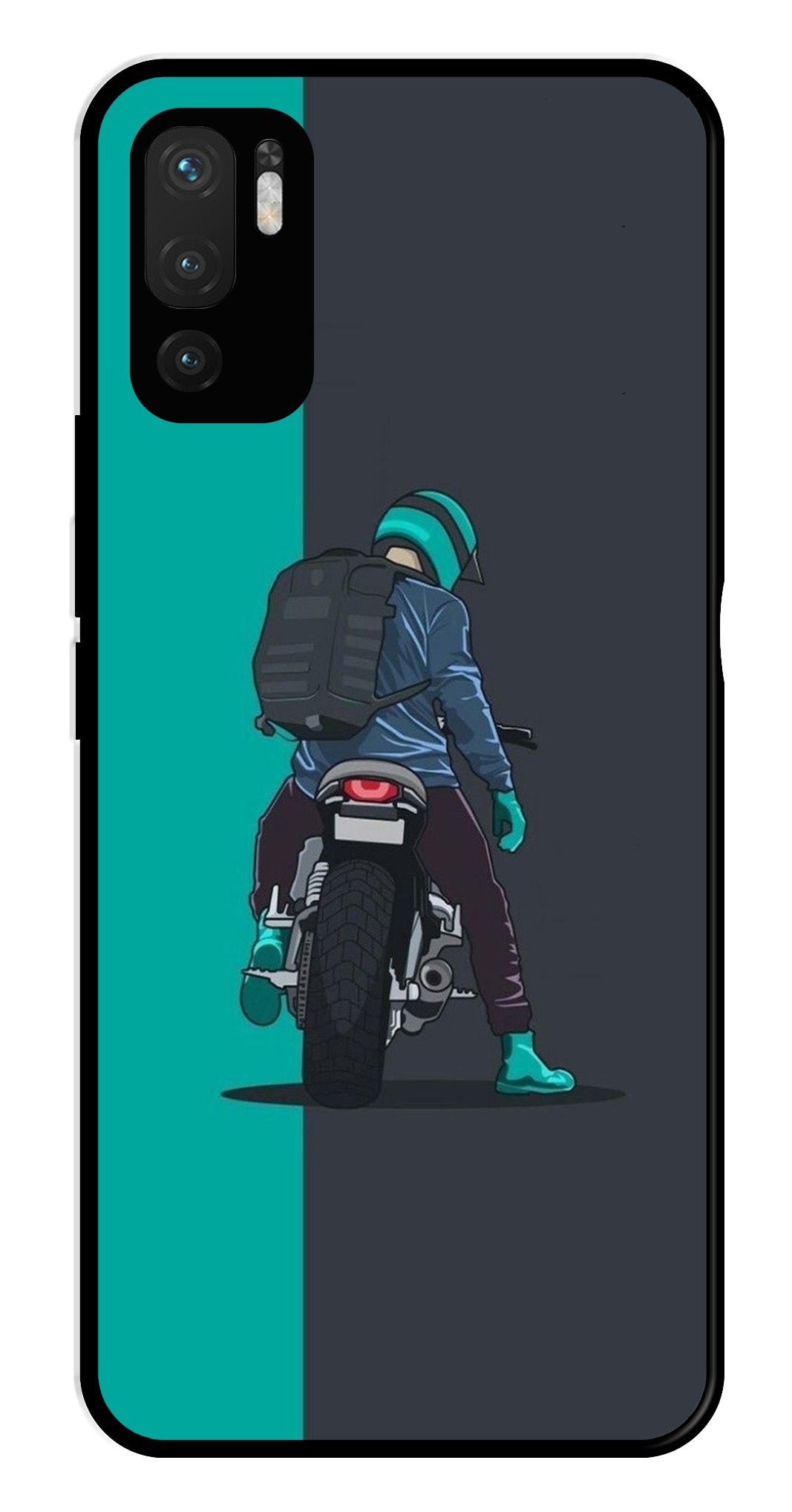 Bike Lover Metal Mobile Case for Redmi Note 10 5G Bike Lover Metal Mobile Case for Redmi Note 10 5G (Design No -05)
