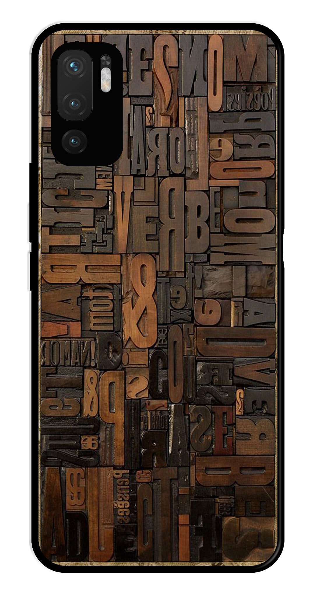 Alphabets Metal Mobile Case for Redmi Note 10 5G Alphabets Metal Mobile Case for Redmi Note 10 5G (Design No -32)