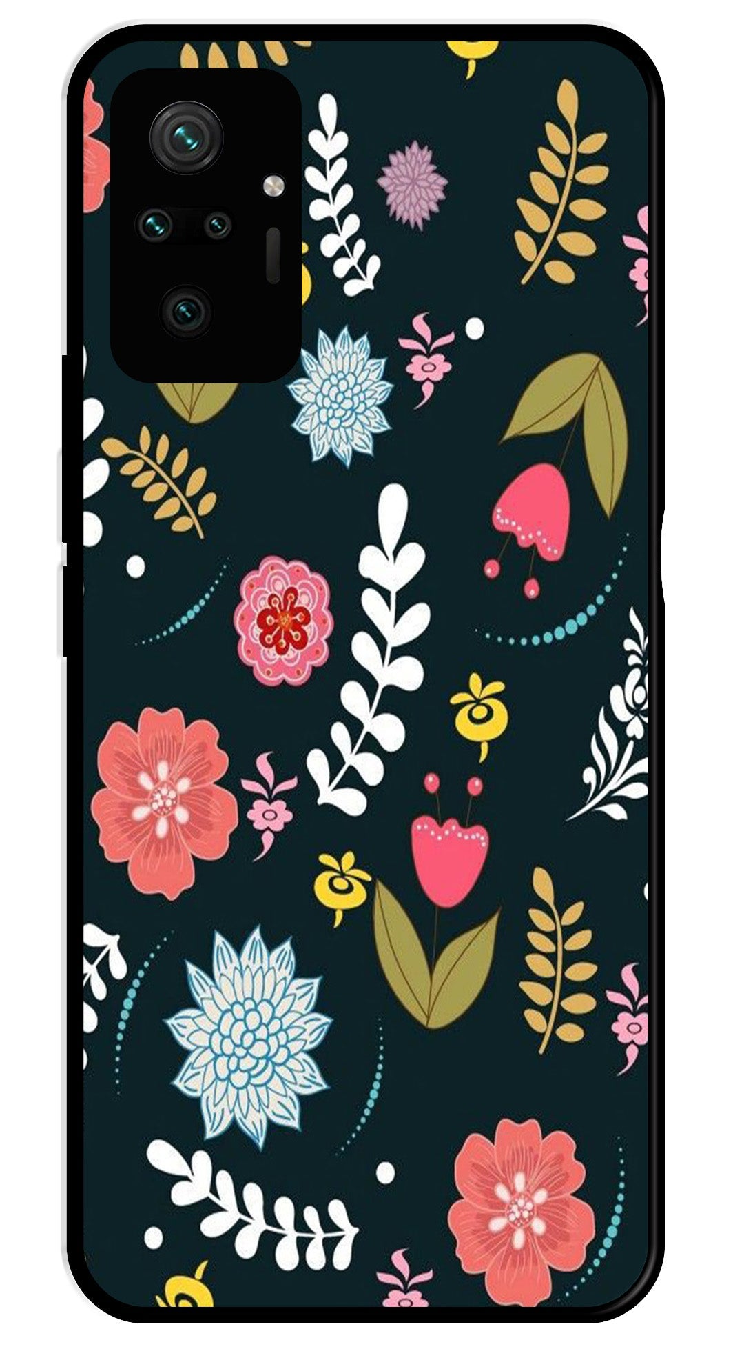 Floral Pattern2 Metal Mobile Case for Redmi Note 10 Pro Floral Pattern2 Metal Mobile Case for Redmi Note 10 Pro (Design No -12)