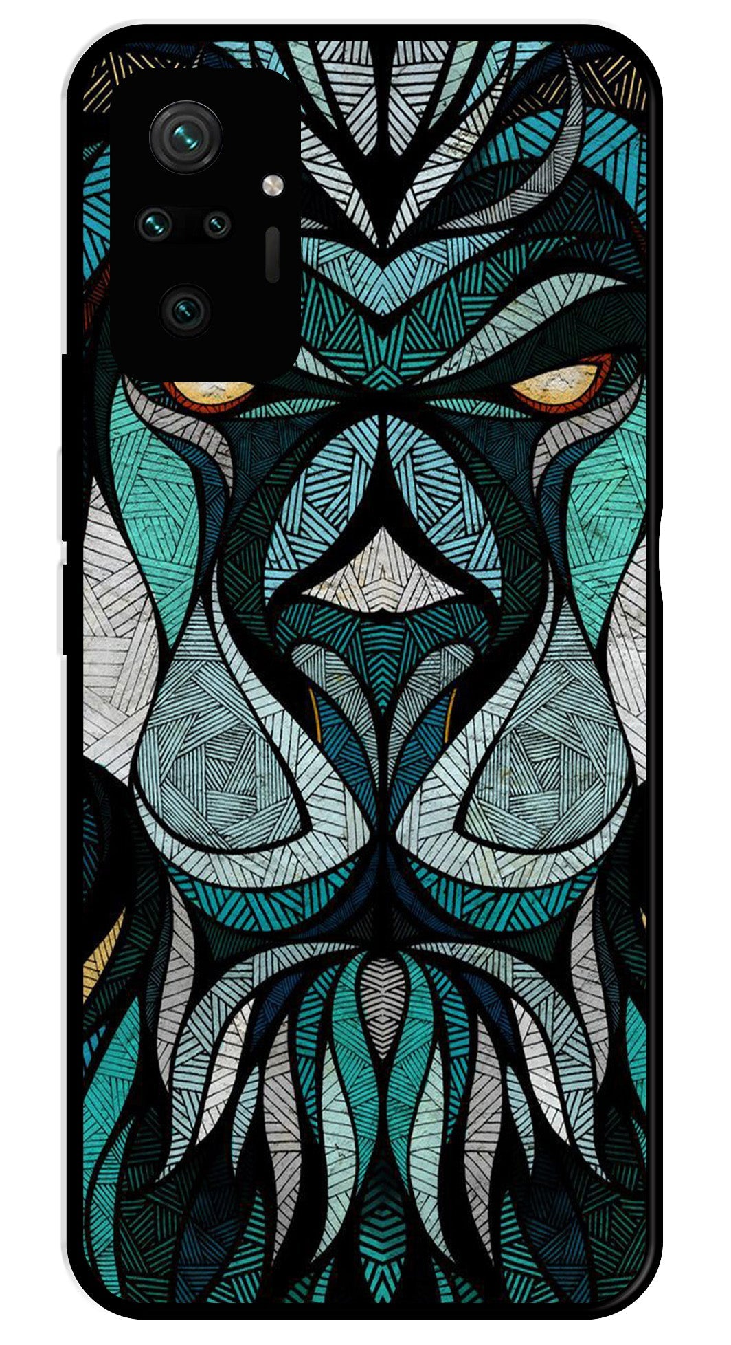 Lion Pattern Metal Mobile Case for Redmi Note 10 Pro Lion Pattern Metal Mobile Case for Redmi Note 10 Pro (Design No -40)