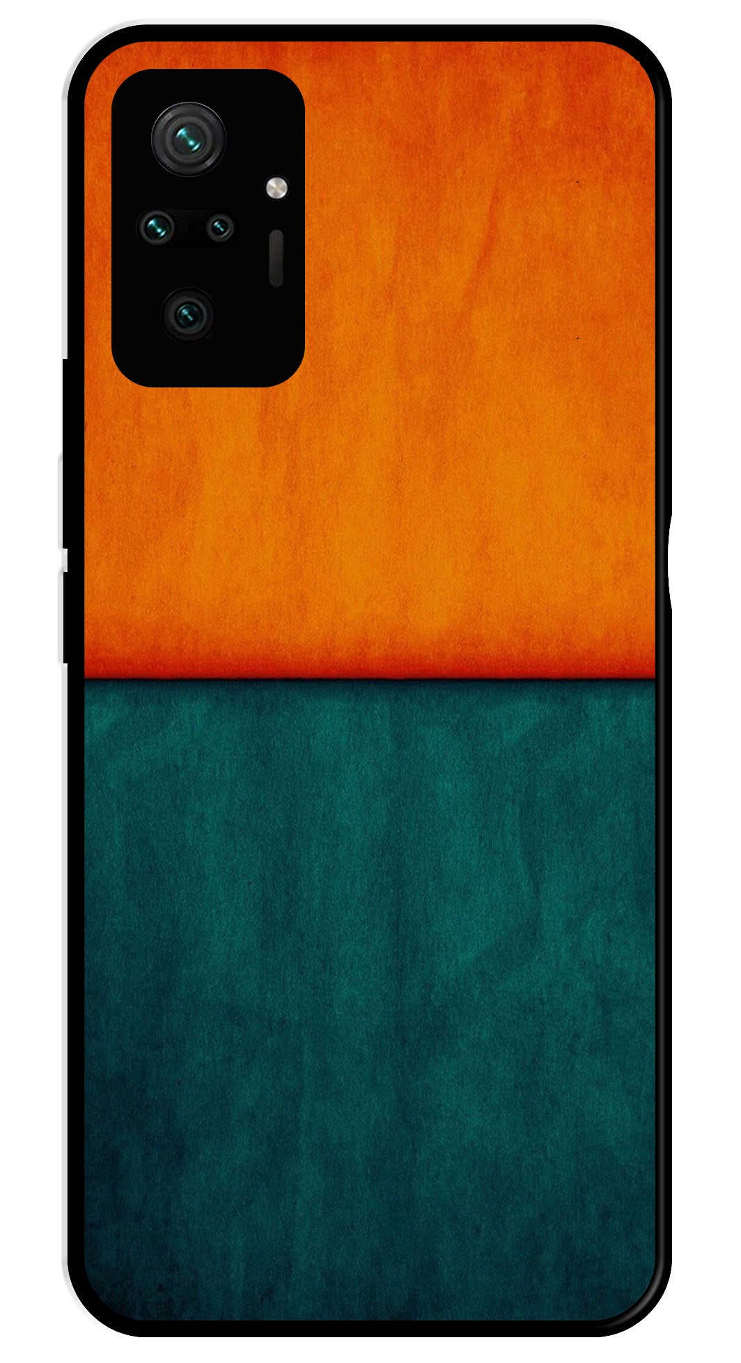 Orange Green Pattern Metal Mobile Case for Redmi Note 10 Pro Orange Green Pattern Metal Mobile Case for Redmi Note 10 Pro (Design No -45)
