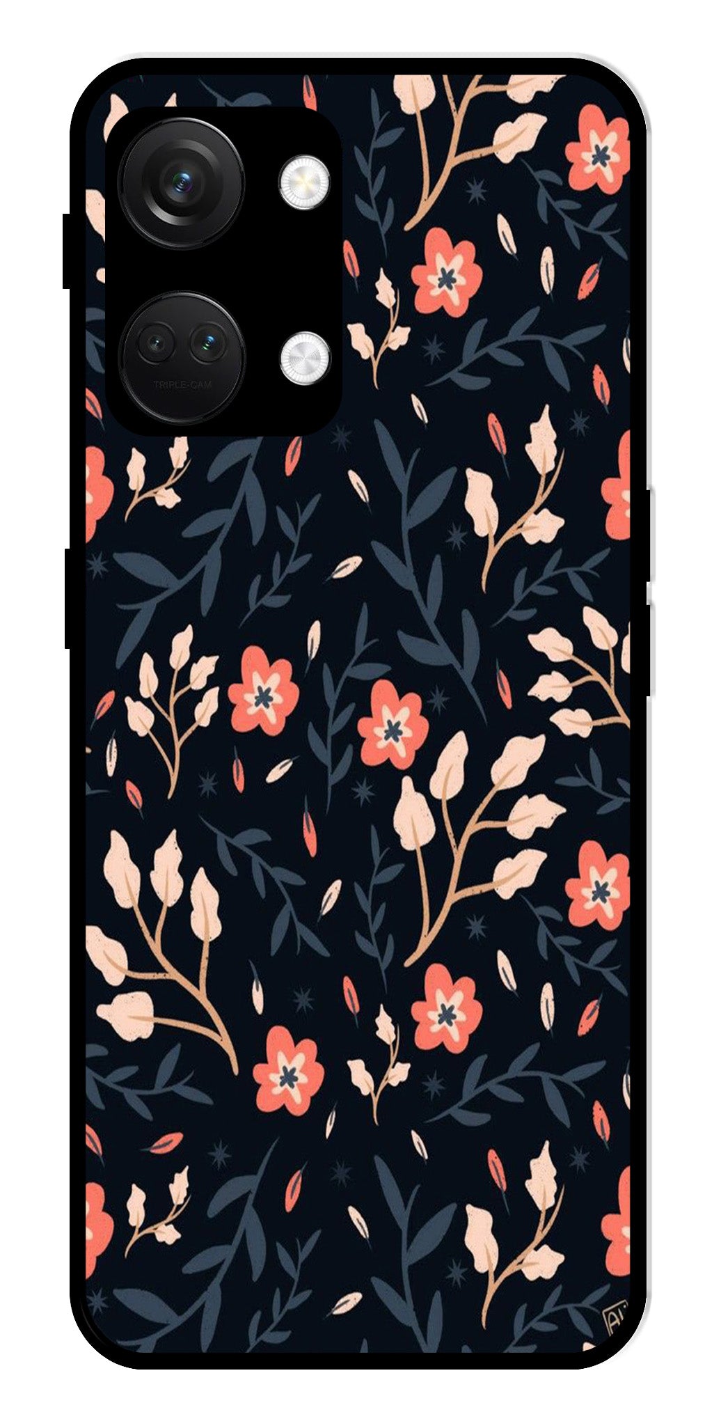Floral Pattern Metal Mobile Case for OnePlus Nord 3 5G Floral Pattern Metal Mobile Case for OnePlus Nord 3 5G