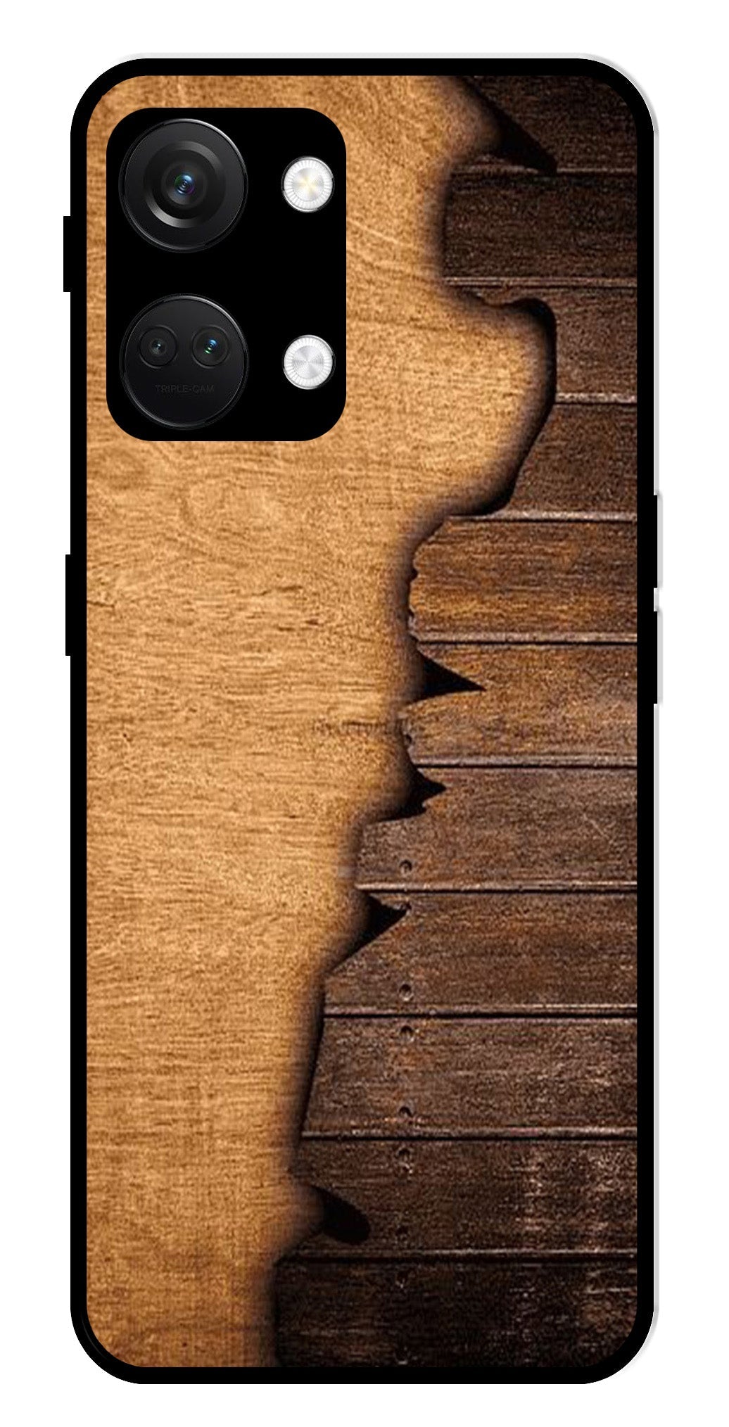 Wooden Design Metal Mobile Case for OnePlus Nord 3 5G Wooden Design Metal Mobile Case for OnePlus Nord 3 5G