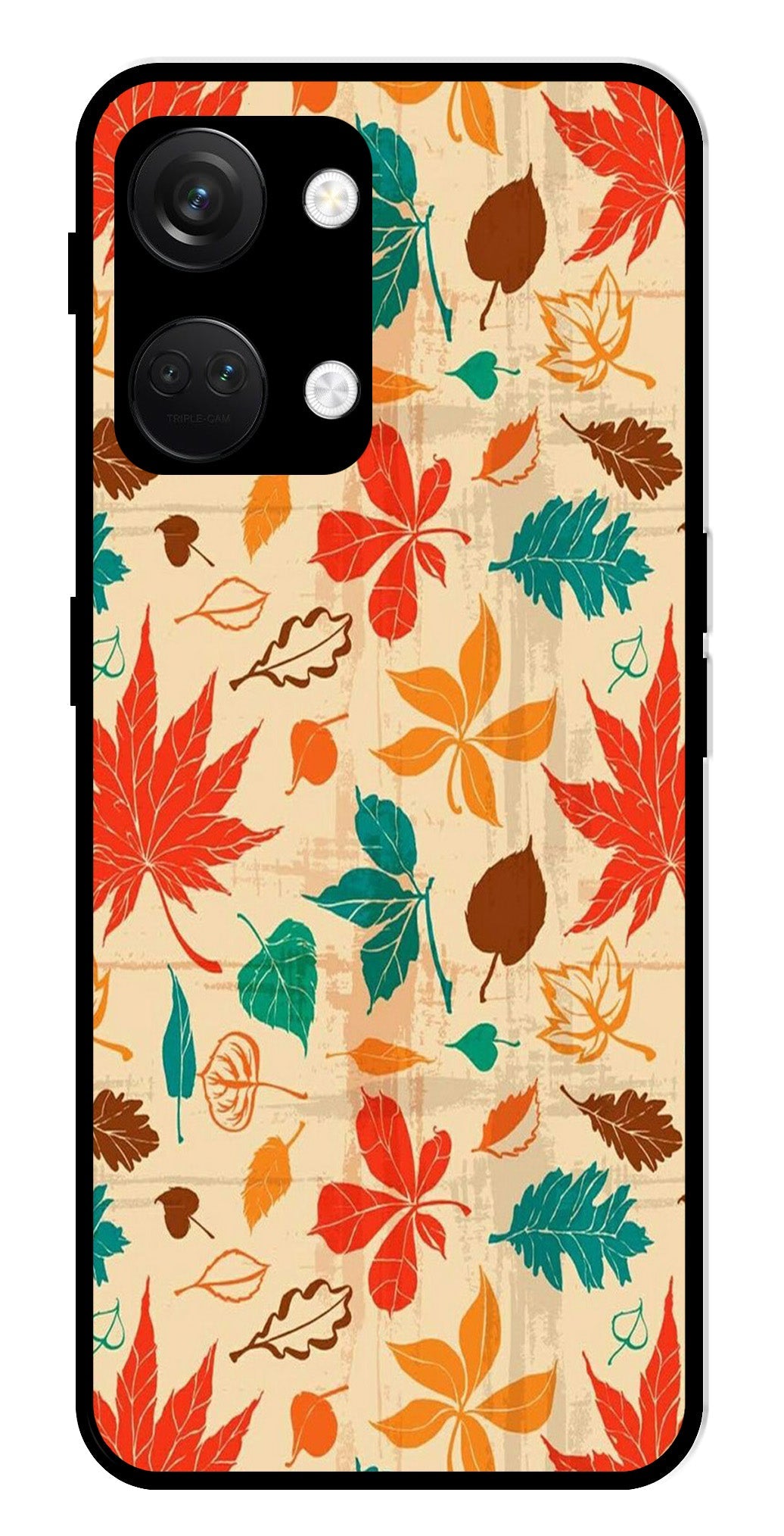 Leafs Design Metal Mobile Case for OnePlus Nord 3 5G Leafs Design Metal Mobile Case for OnePlus Nord 3 5G