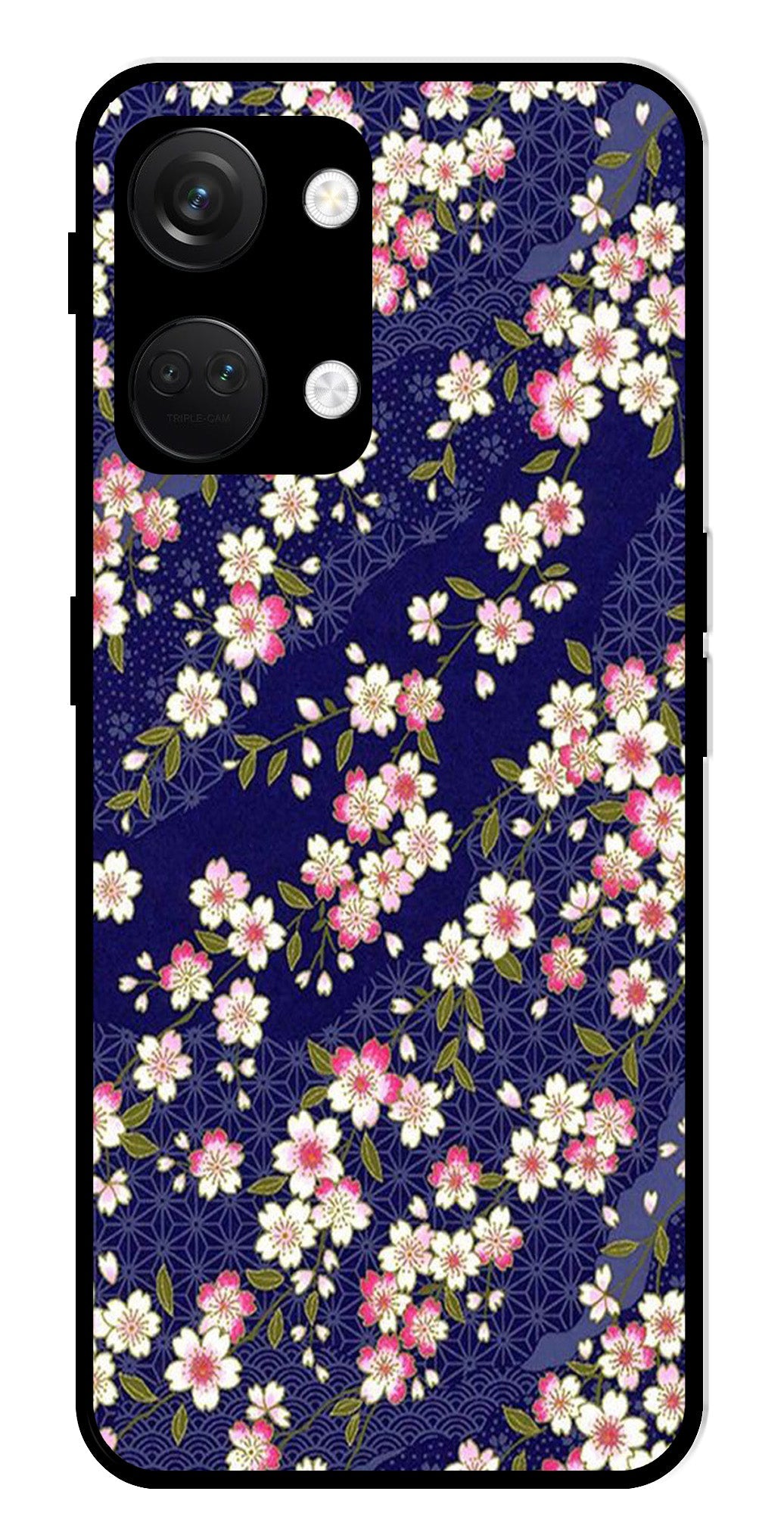 Flower Design Metal Mobile Case for OnePlus Nord 3 5G Flower Design Metal Mobile Case for OnePlus Nord 3 5G