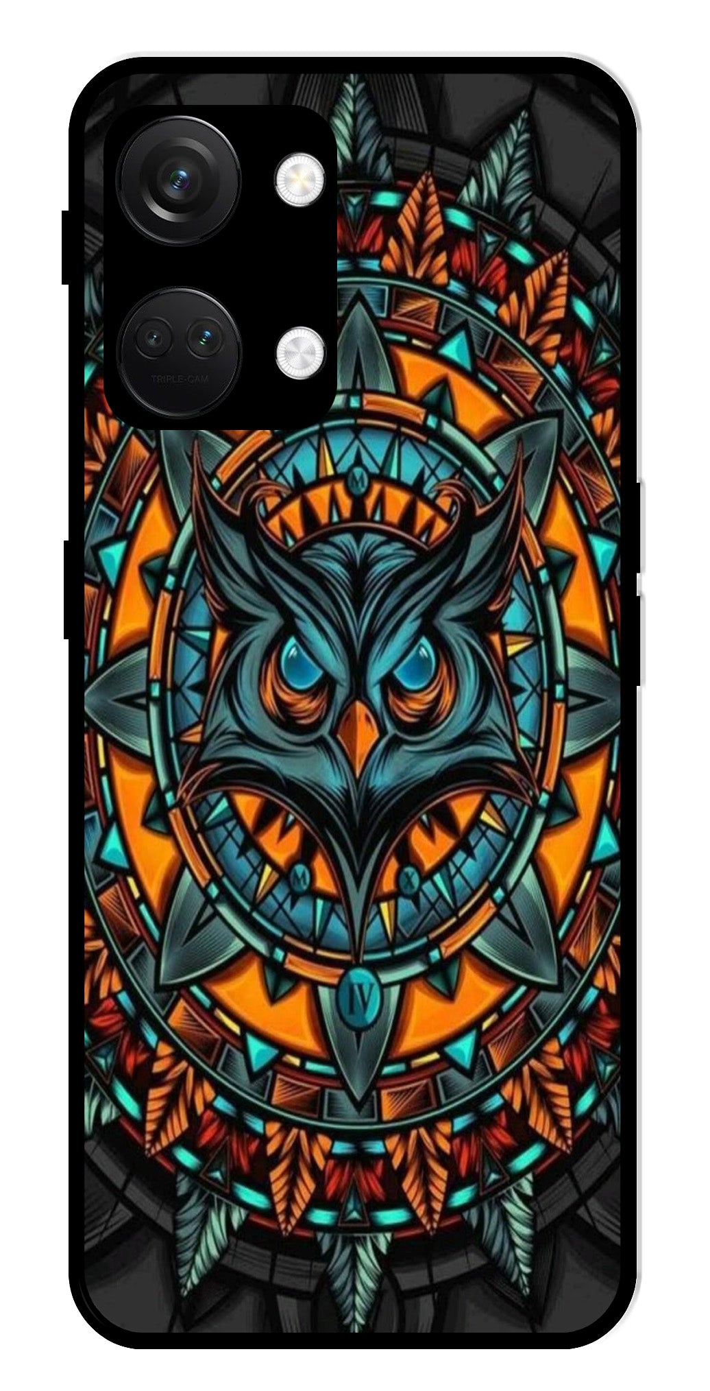 Owl Pattern Metal Mobile Case for OnePlus Nord 3 5G Owl Pattern Metal Mobile Case for OnePlus Nord 3 5G