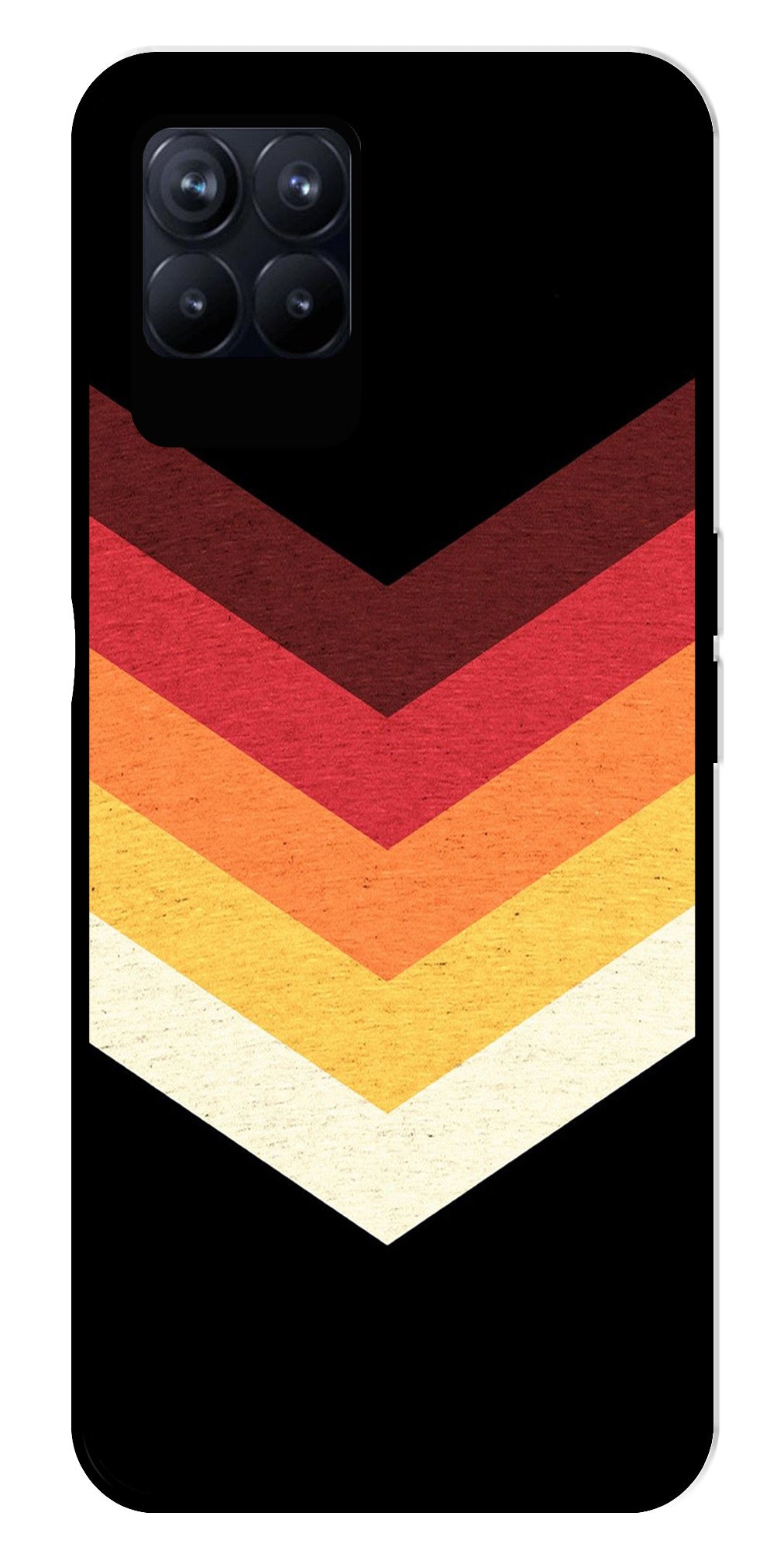 MultiColor Arrow Metal Mobile Case for Realme Narzo 50 50 MultiColor Arrow Metal Mobile Case for Realme Narzo 50 50 (Design No -04)