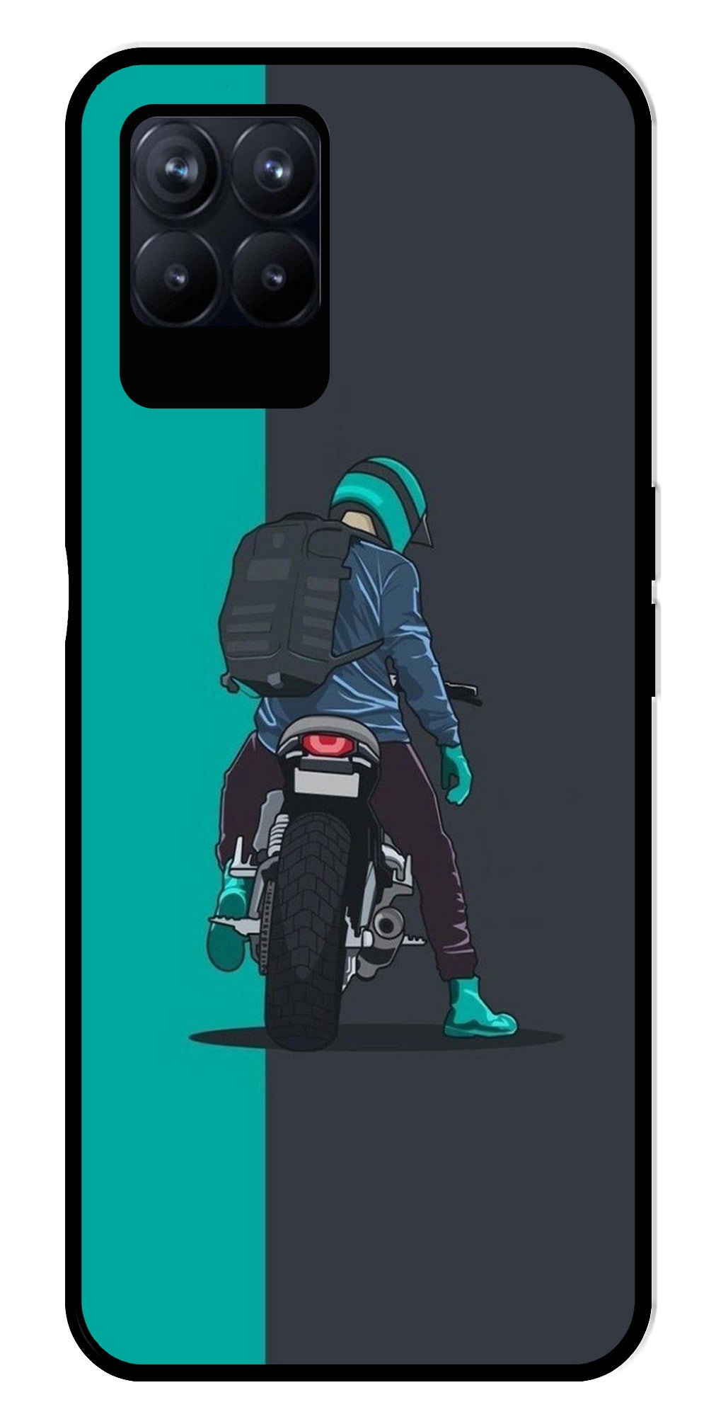 Bike Lover Metal Mobile Case for Realme Narzo 50 50 Bike Lover Metal Mobile Case for Realme Narzo 50 50 (Design No -05)